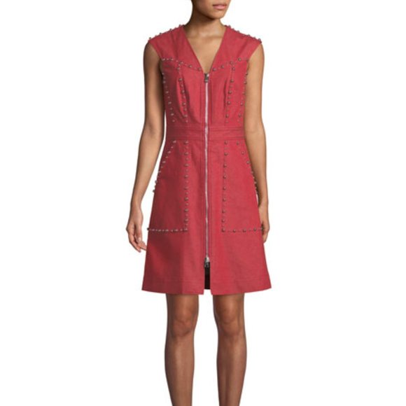 NWT Diane Von Furstenberg Zip Front Sheath Dress - Picture 12 of 12